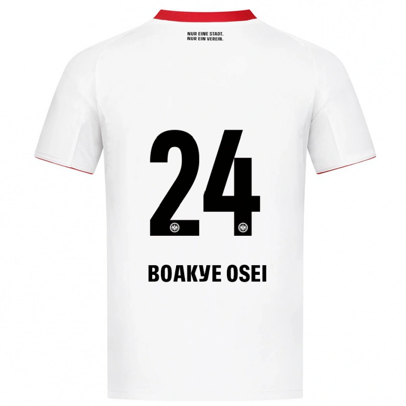 Danxen Kvinnor Derek Boakye Osei #24 Vit Röd Bortatröja Matchtröjor 2025/26 Tröjor T-Tröja