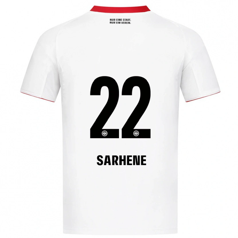 Danxen Kvinnor Clement Nana-Sarhene #22 Vit Röd Bortatröja Matchtröjor 2025/26 Tröjor T-Tröja