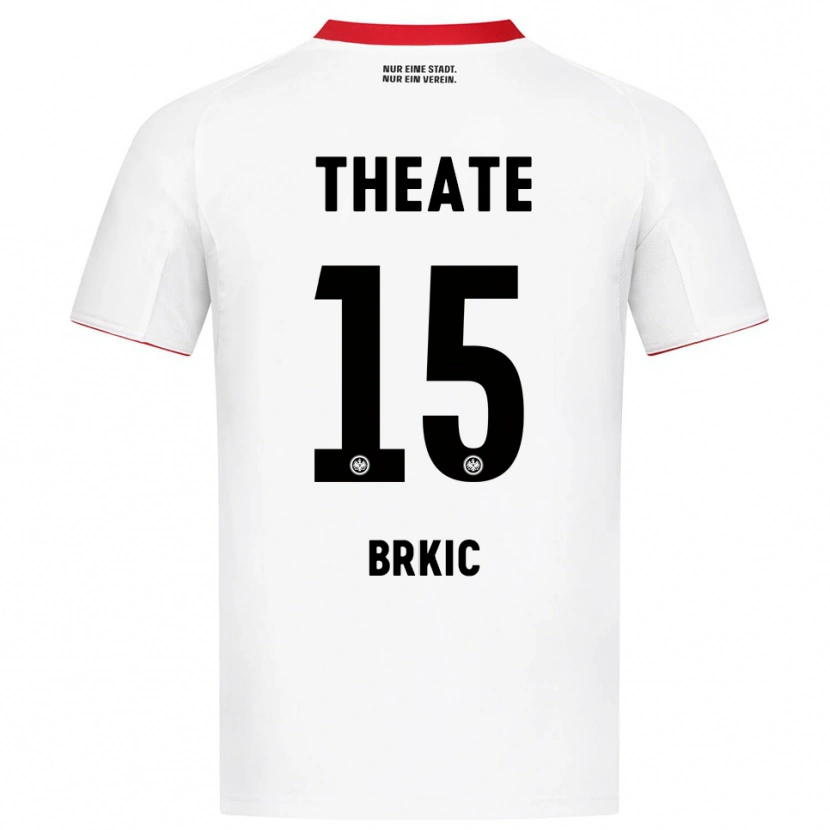 Danxen Kvinnor Said Brkic #15 Vit Röd Bortatröja Matchtröjor 2025/26 Tröjor T-Tröja