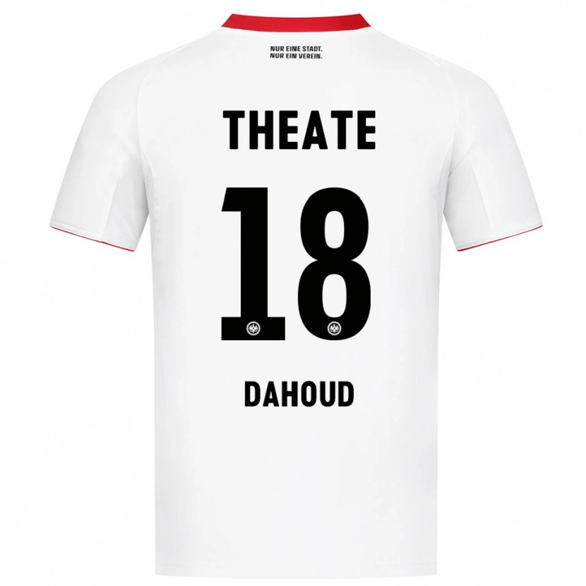 Danxen Kvinnor Mahmoud Dahoud #18 Vit Röd Bortatröja Matchtröjor 2025/26 Tröjor T-Tröja