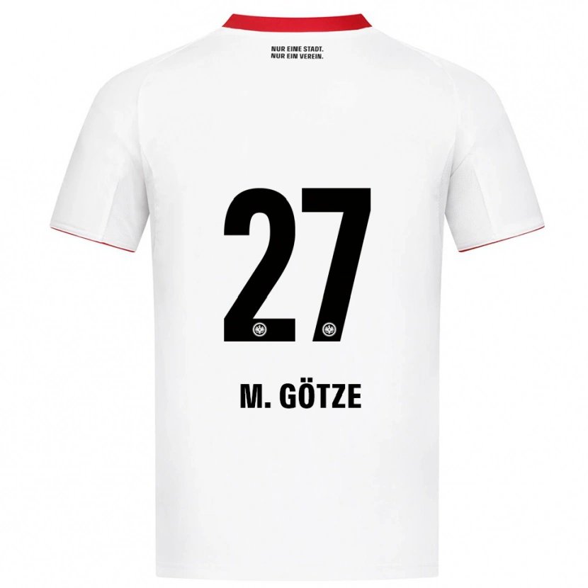 Danxen Kvinnor Mario Götze #27 Vit Röd Bortatröja Matchtröjor 2025/26 Tröjor T-Tröja