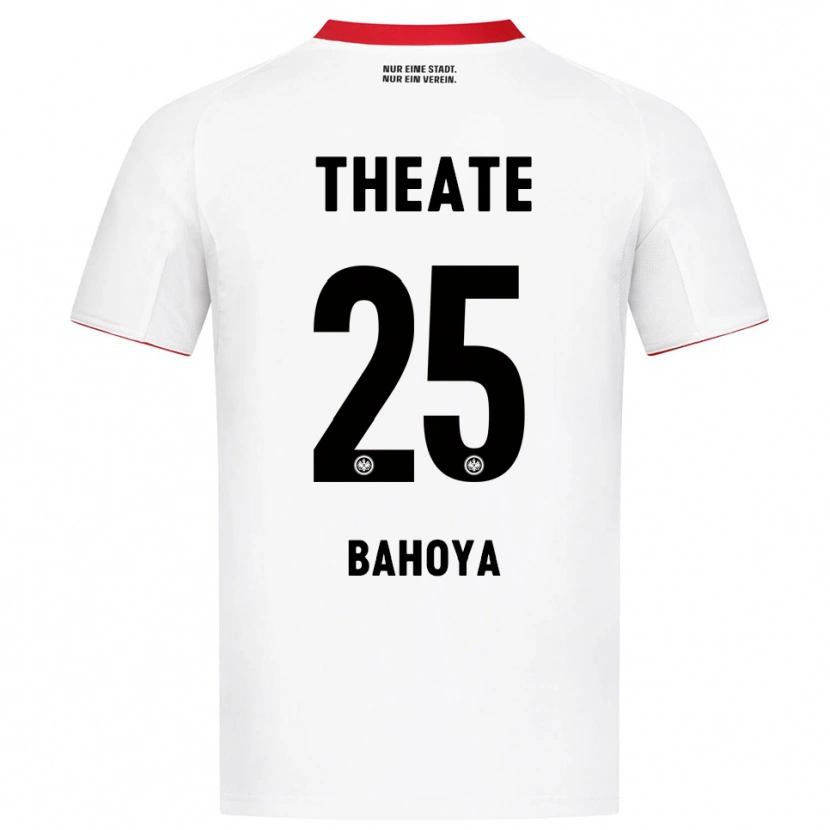 Danxen Kvinnor Paul Bahoya #25 Vit Röd Bortatröja Matchtröjor 2025/26 Tröjor T-Tröja