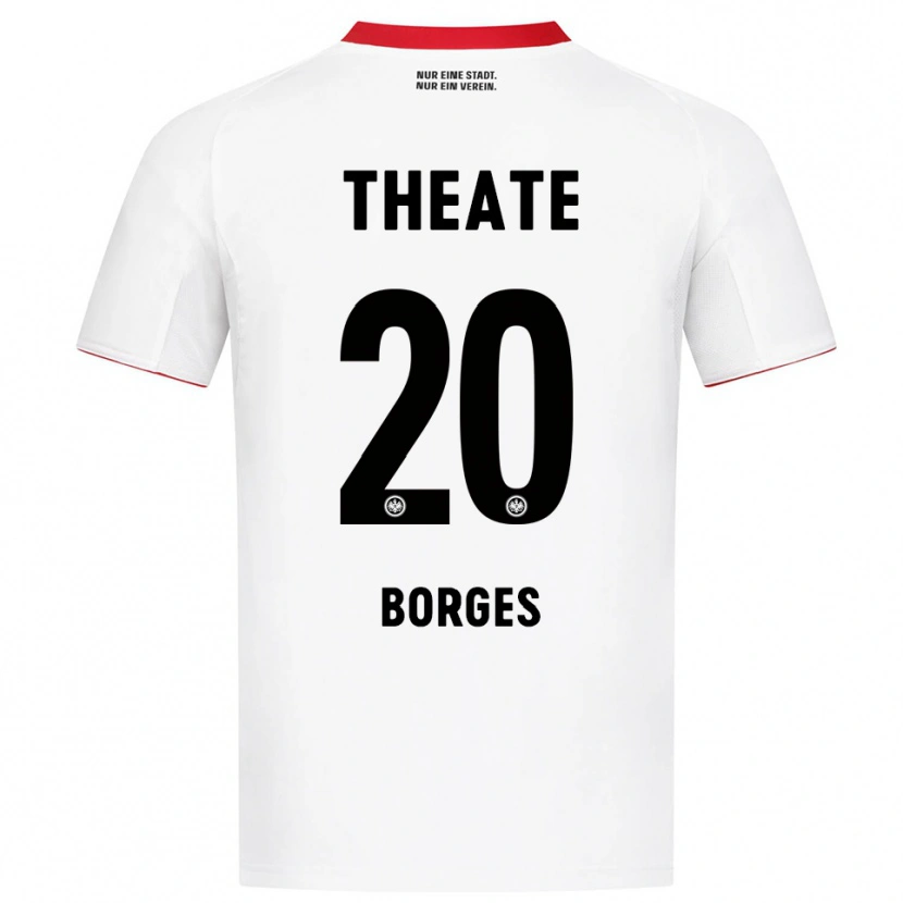 Danxen Kvinnor Gustavo Borges #20 Vit Röd Bortatröja Matchtröjor 2025/26 Tröjor T-Tröja
