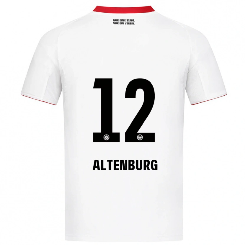 Danxen Kvinnor Lina Altenburg #12 Vit Röd Bortatröja Matchtröjor 2025/26 Tröjor T-Tröja
