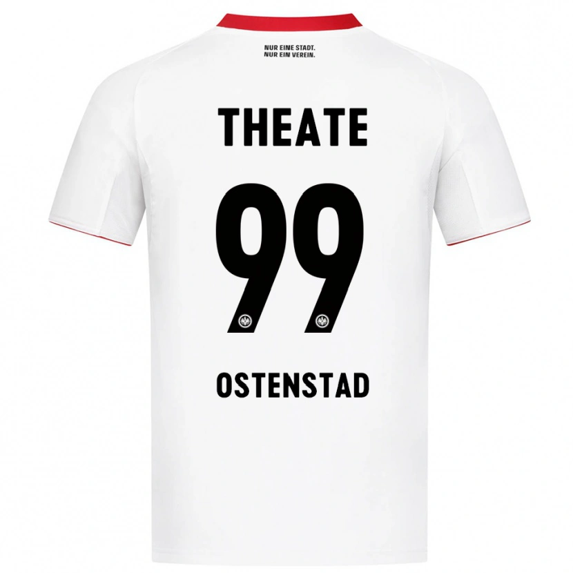 Danxen Kvinnor Marthine Østenstad #99 Vit Röd Bortatröja Matchtröjor 2025/26 Tröjor T-Tröja