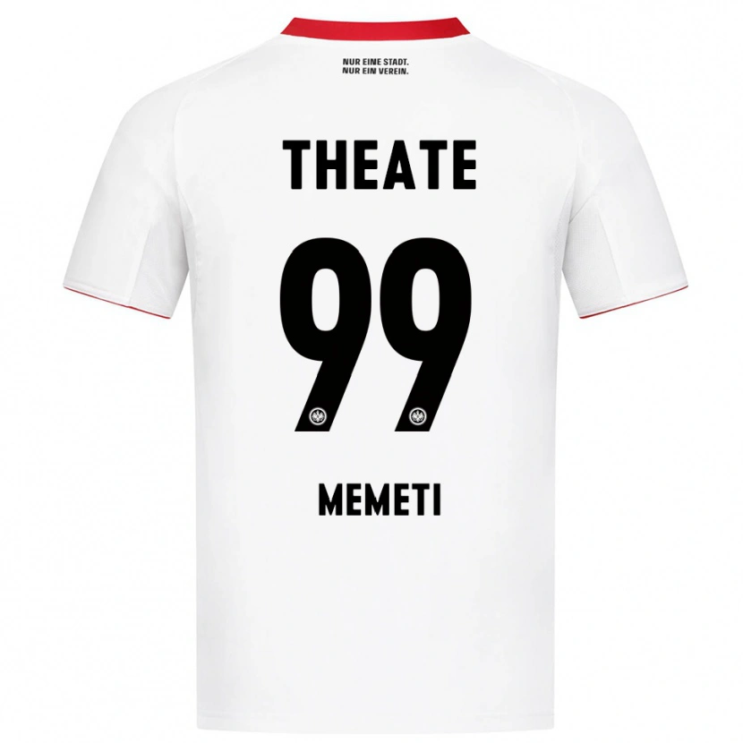 Danxen Kvinnor Ereleta Memeti #99 Vit Röd Bortatröja Matchtröjor 2025/26 Tröjor T-Tröja