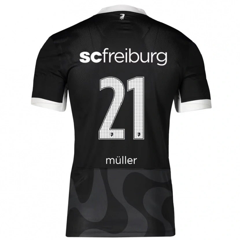 Danxen Kvinnor Florian Müller #21 Svart Vit Bortatröja Matchtröjor 2025/26 Tröjor T-Tröja
