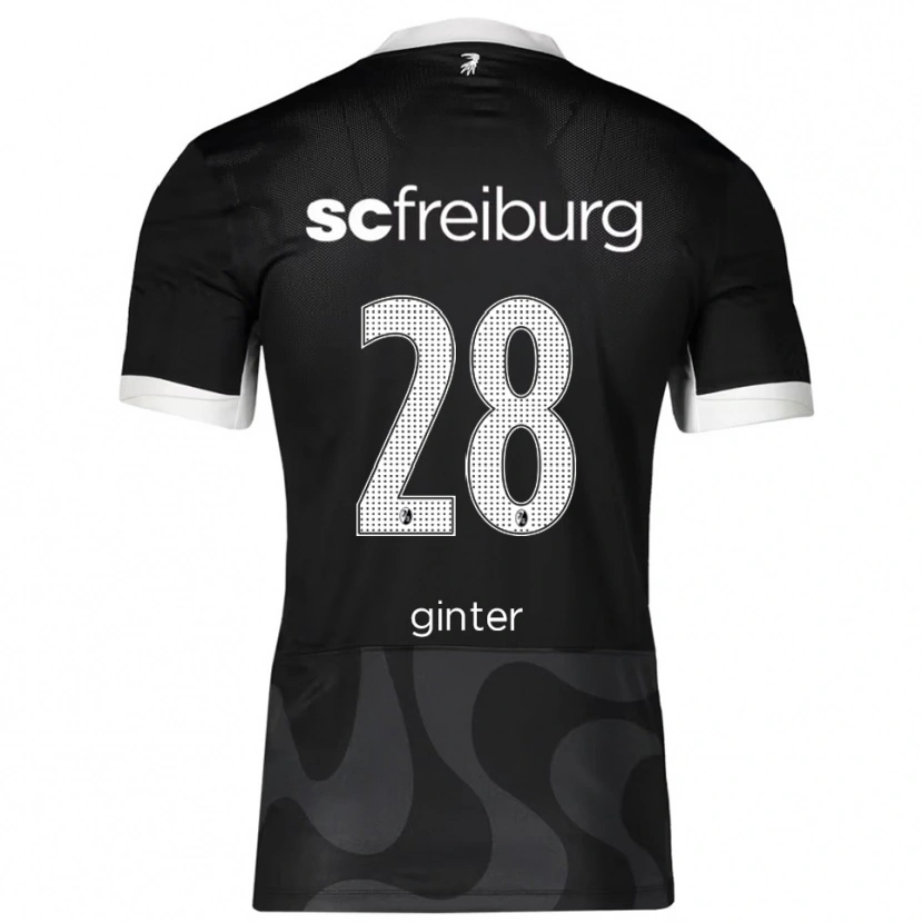Danxen Kvinnor Matthias Ginter #28 Svart Vit Bortatröja Matchtröjor 2025/26 Tröjor T-Tröja