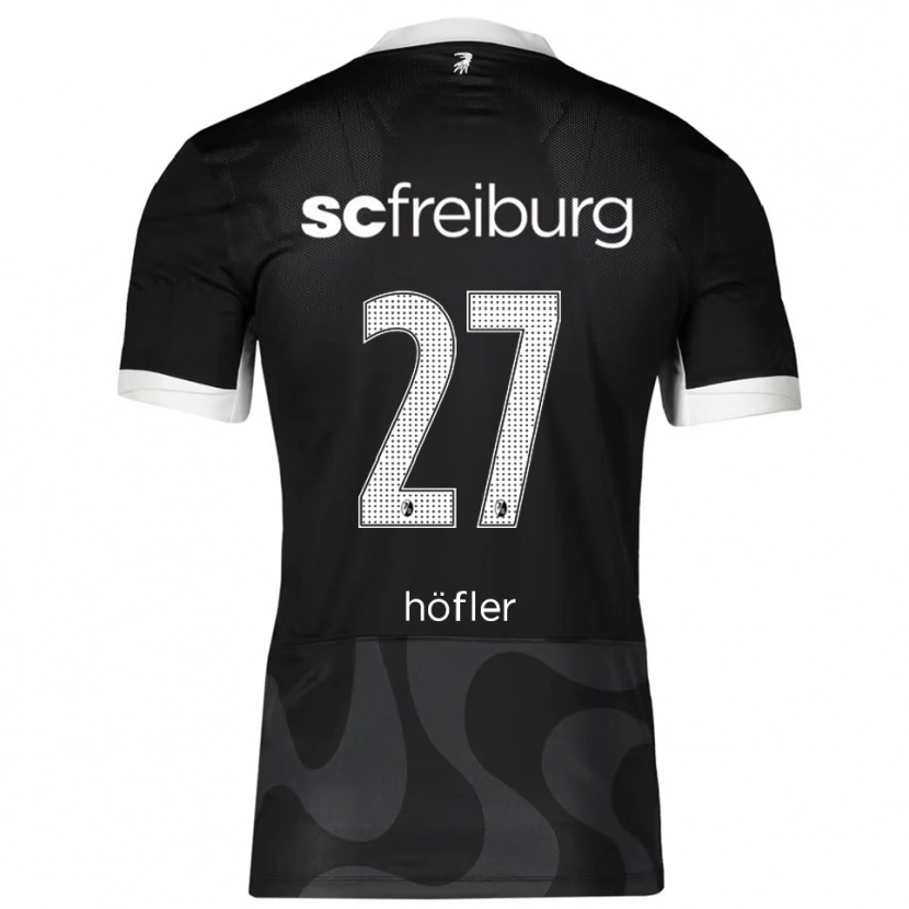 Danxen Kvinnor Nicolas Höfler #27 Svart Vit Bortatröja Matchtröjor 2025/26 Tröjor T-Tröja