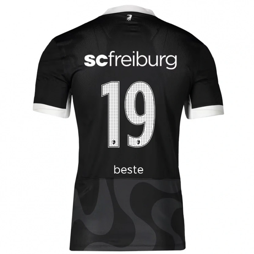 Danxen Kvinnor Niklas Beste #19 Svart Vit Bortatröja Matchtröjor 2025/26 Tröjor T-Tröja