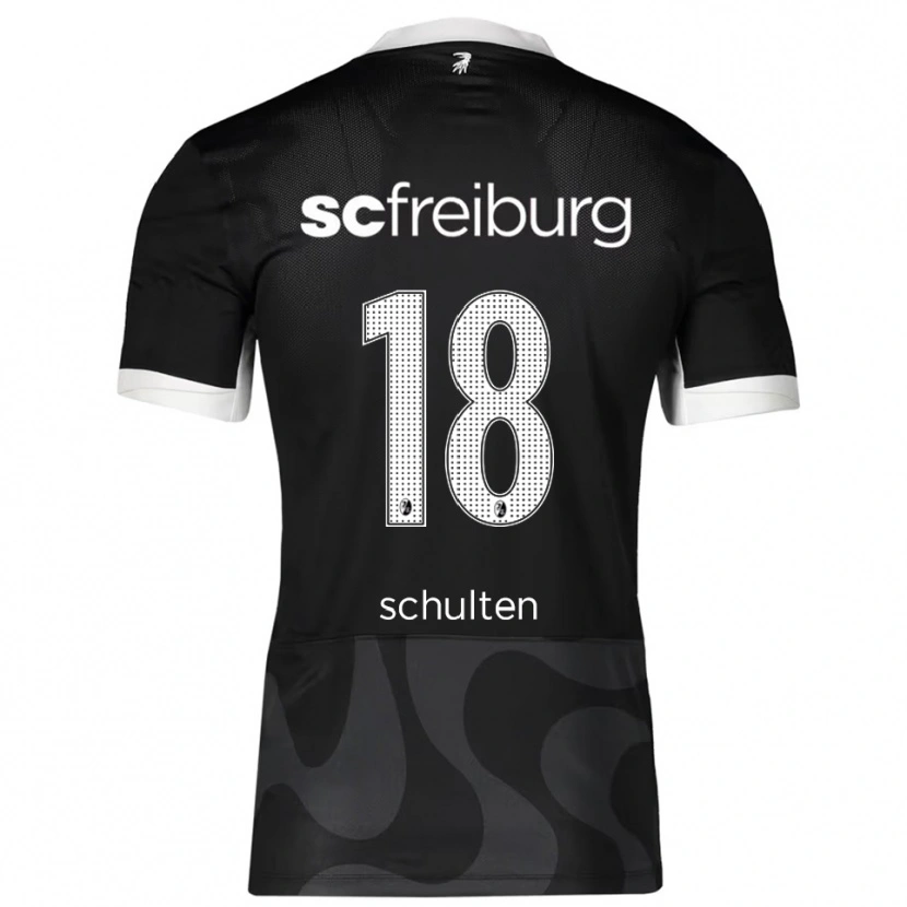Danxen Kvinnor Luca Schulten #18 Svart Vit Bortatröja Matchtröjor 2025/26 Tröjor T-Tröja