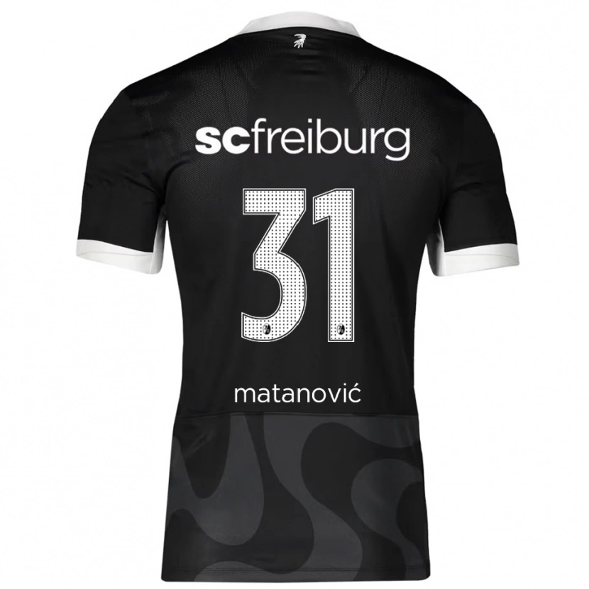 Danxen Kvinnor Igor Matanovic #31 Svart Vit Bortatröja Matchtröjor 2025/26 Tröjor T-Tröja