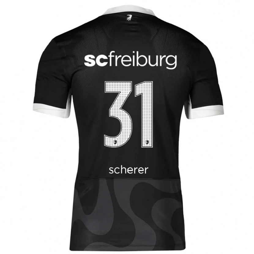 Danxen Kvinnor Nora Scherer #31 Svart Vit Bortatröja Matchtröjor 2025/26 Tröjor T-Tröja