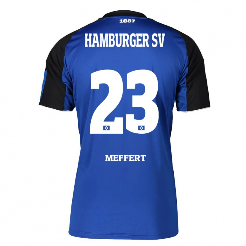 Danxen Kvinnor Jonas Meffert #23 Blå Svart Bortatröja Matchtröjor 2025/26 Tröjor T-Tröja