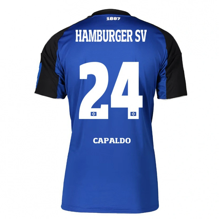 Danxen Kvinnor Nicolás Capaldo #24 Blå Svart Bortatröja Matchtröjor 2025/26 Tröjor T-Tröja