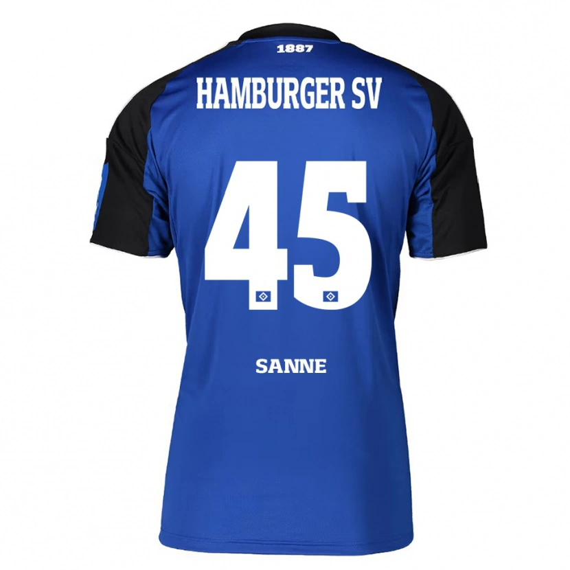 Danxen Kvinnor Tom Sanne #45 Blå Svart Bortatröja Matchtröjor 2025/26 Tröjor T-Tröja