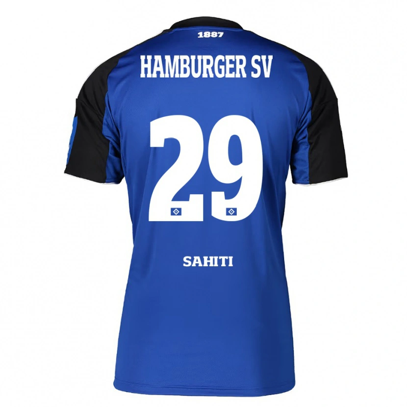 Danxen Kvinnor Emir Sahiti #29 Blå Svart Bortatröja Matchtröjor 2025/26 Tröjor T-Tröja