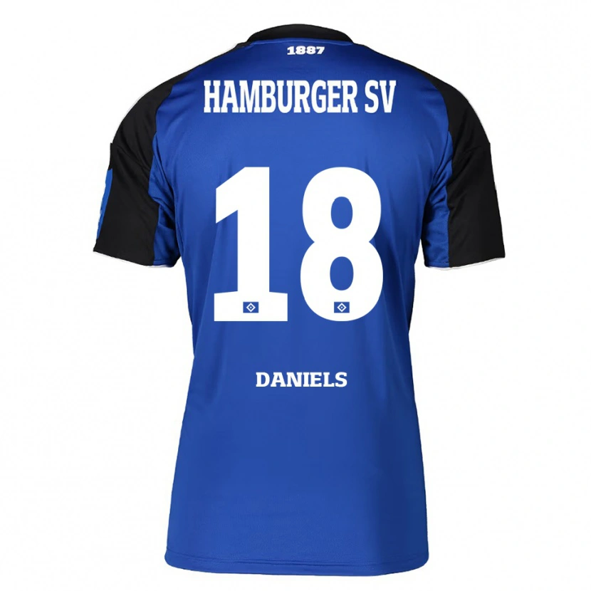 Danxen Kvinnor Jannis Daniels #18 Blå Svart Bortatröja Matchtröjor 2025/26 Tröjor T-Tröja
