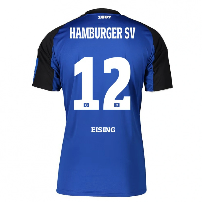 Danxen Kvinnor Luis Eising #12 Blå Svart Bortatröja Matchtröjor 2025/26 Tröjor T-Tröja