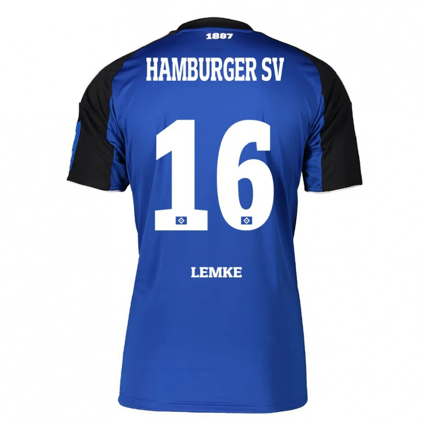 Danxen Kvinnor Louis Lemke #16 Blå Svart Bortatröja Matchtröjor 2025/26 Tröjor T-Tröja