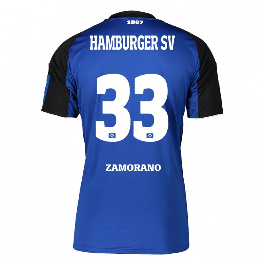 Danxen Kvinnor Jolina Zamorano #33 Blå Svart Bortatröja Matchtröjor 2025/26 Tröjor T-Tröja