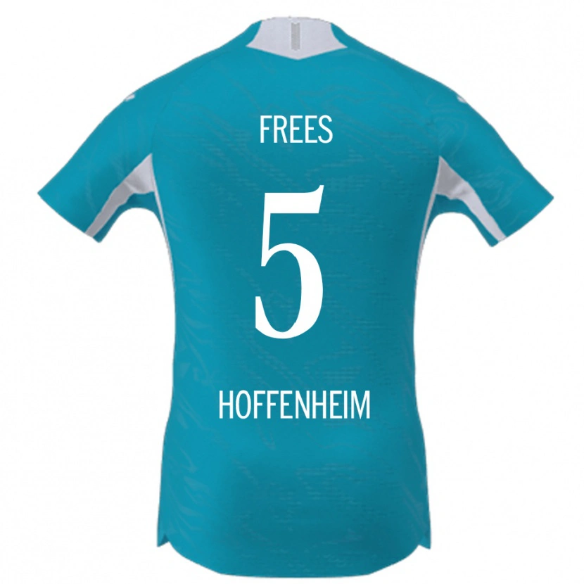 Danxen Kvinnor Kelven Frees #5 Himmelsblå Bortatröja Matchtröjor 2025/26 Tröjor T-Tröja