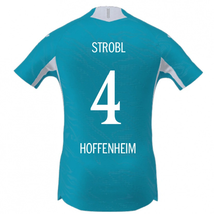 Danxen Kvinnor Lars Strobl #4 Himmelsblå Bortatröja Matchtröjor 2025/26 Tröjor T-Tröja