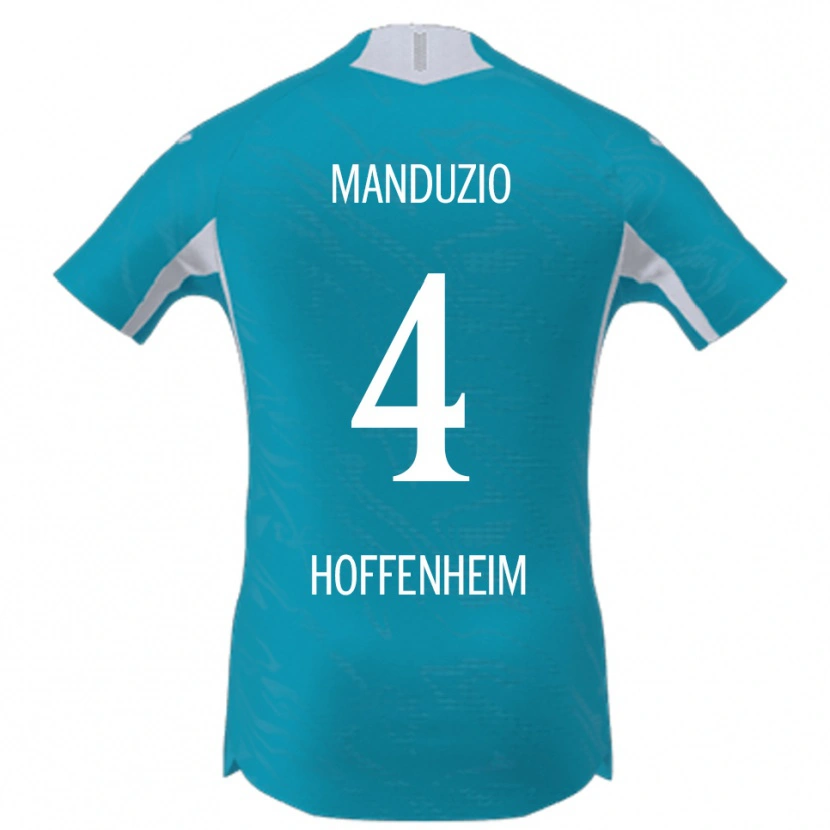 Danxen Kvinnor Mattia Manduzio #4 Himmelsblå Bortatröja Matchtröjor 2025/26 Tröjor T-Tröja
