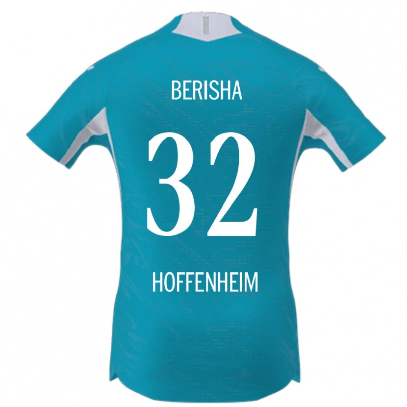 Danxen Kvinnor Mergim Berisha #32 Himmelsblå Bortatröja Matchtröjor 2025/26 Tröjor T-Tröja