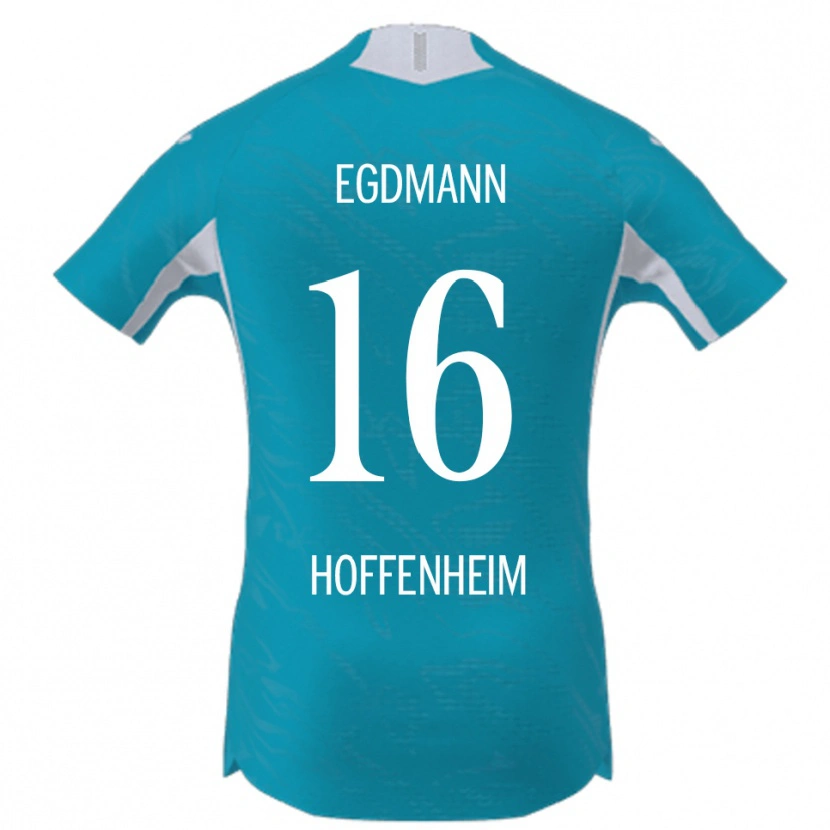 Danxen Kvinnor Mika Egdmann #16 Himmelsblå Bortatröja Matchtröjor 2025/26 Tröjor T-Tröja