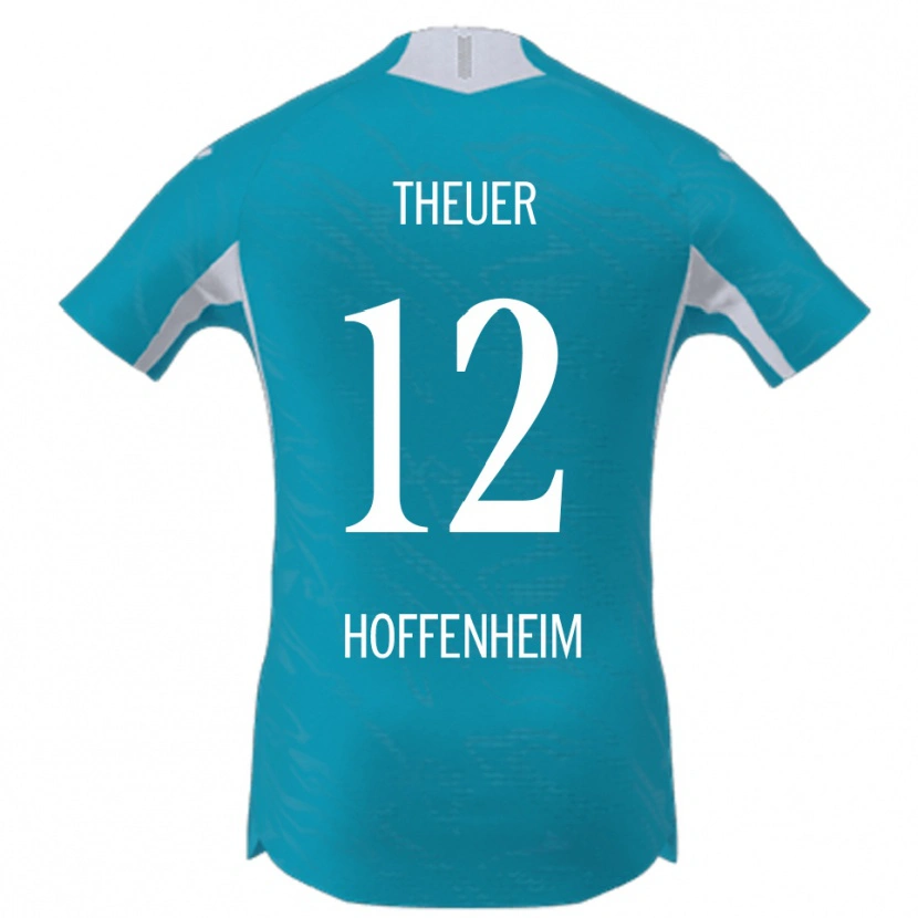 Danxen Kvinnor Maximilian Theuer #12 Himmelsblå Bortatröja Matchtröjor 2025/26 Tröjor T-Tröja