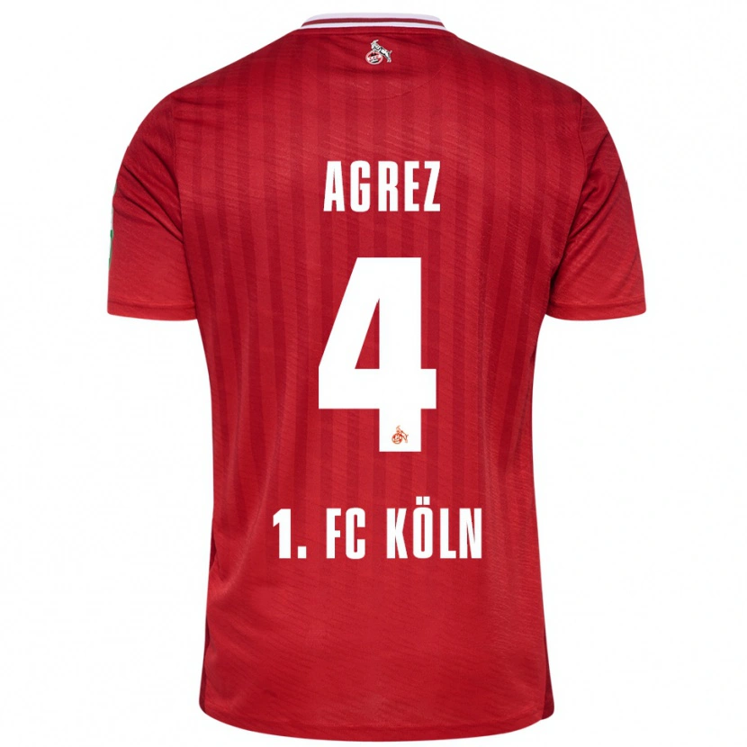 Danxen Kvinnor Sara Agrež #4 Röd Vit Bortatröja Matchtröjor 2025/26 Tröjor T-Tröja