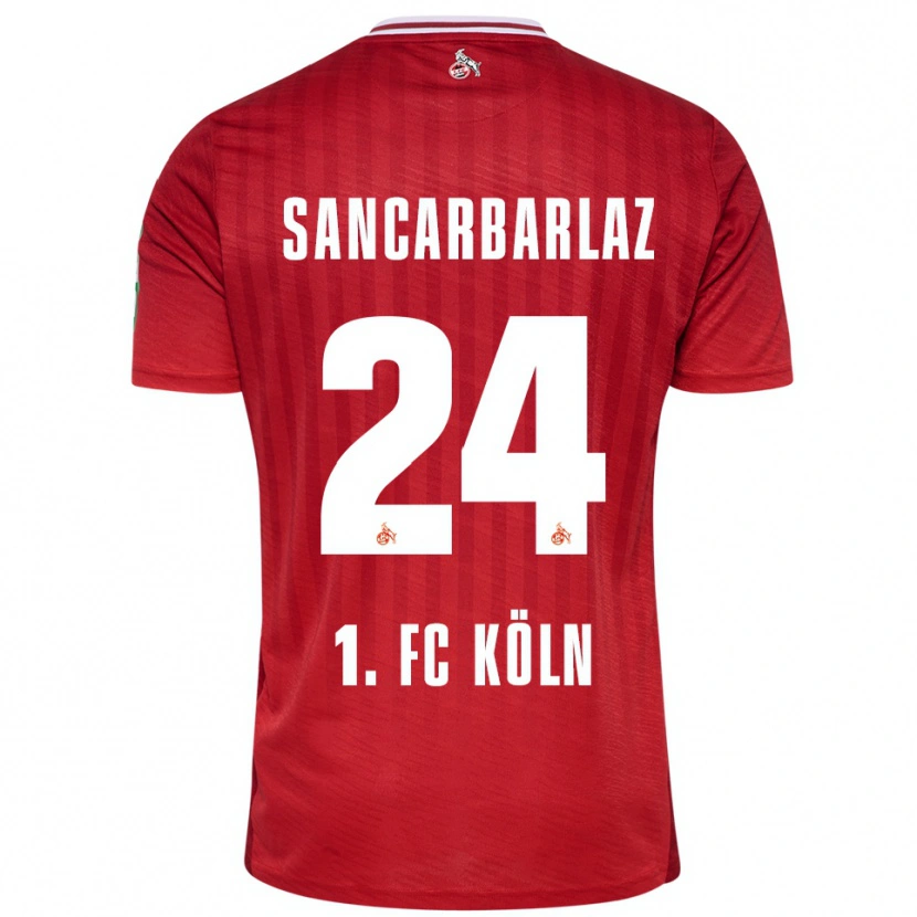Danxen Kvinnor Keyhan Sancarbarlaz #24 Röd Vit Bortatröja Matchtröjor 2025/26 Tröjor T-Tröja