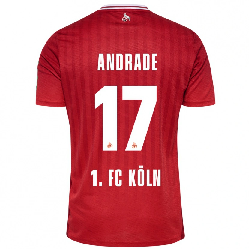 Danxen Kvinnor Lydia Andrade #17 Röd Vit Bortatröja Matchtröjor 2025/26 Tröjor T-Tröja