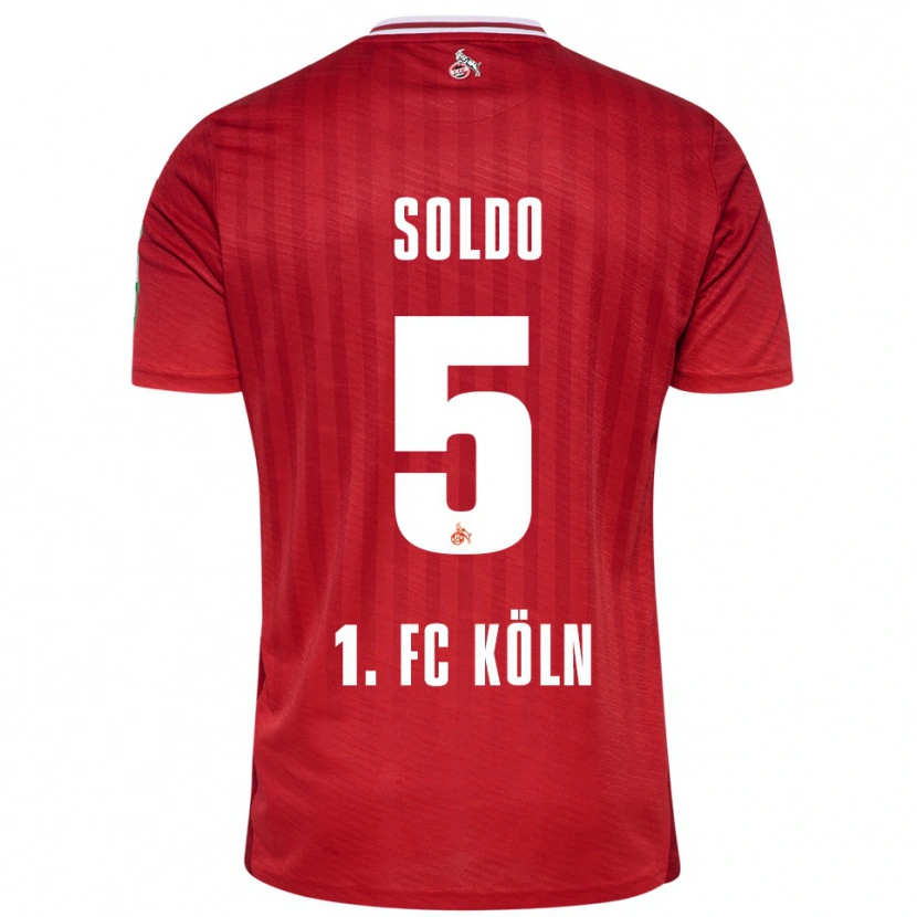 Danxen Kvinnor Nikola Soldo #5 Röd Vit Bortatröja Matchtröjor 2025/26 Tröjor T-Tröja