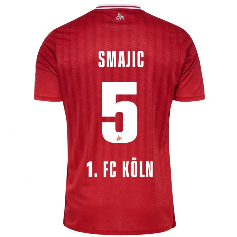 Danxen Kvinnor Rijad Smajic #5 Röd Vit Bortatröja Matchtröjor 2025/26 Tröjor T-Tröja