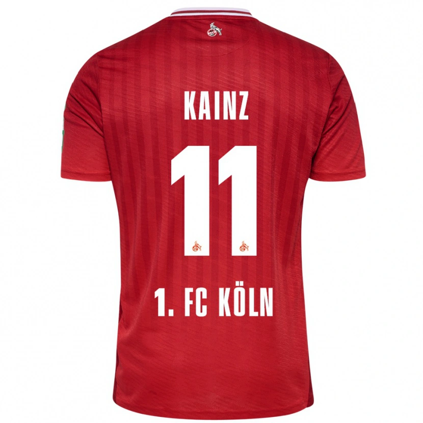 Danxen Kvinnor Florian Kainz #11 Röd Vit Bortatröja Matchtröjor 2025/26 Tröjor T-Tröja
