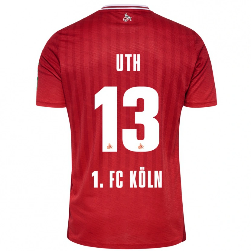 Danxen Kvinnor Mark Uth #13 Röd Vit Bortatröja Matchtröjor 2025/26 Tröjor T-Tröja