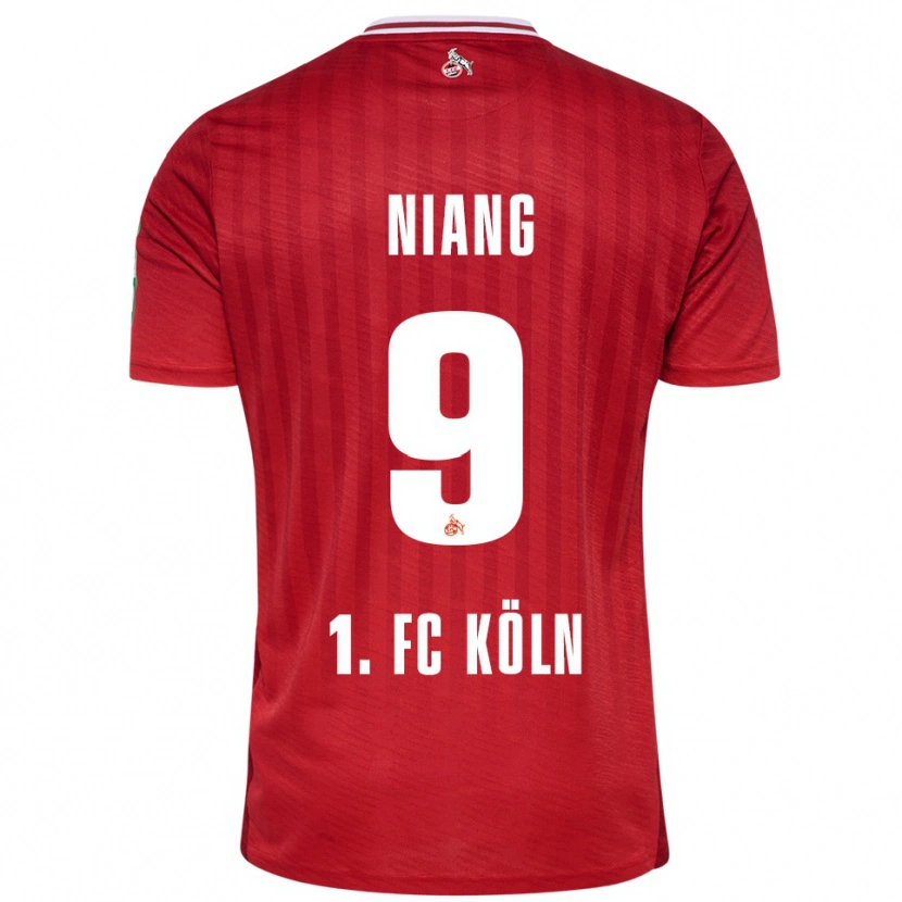 Danxen Kvinnor Youssoupha Niang #9 Röd Vit Bortatröja Matchtröjor 2025/26 Tröjor T-Tröja