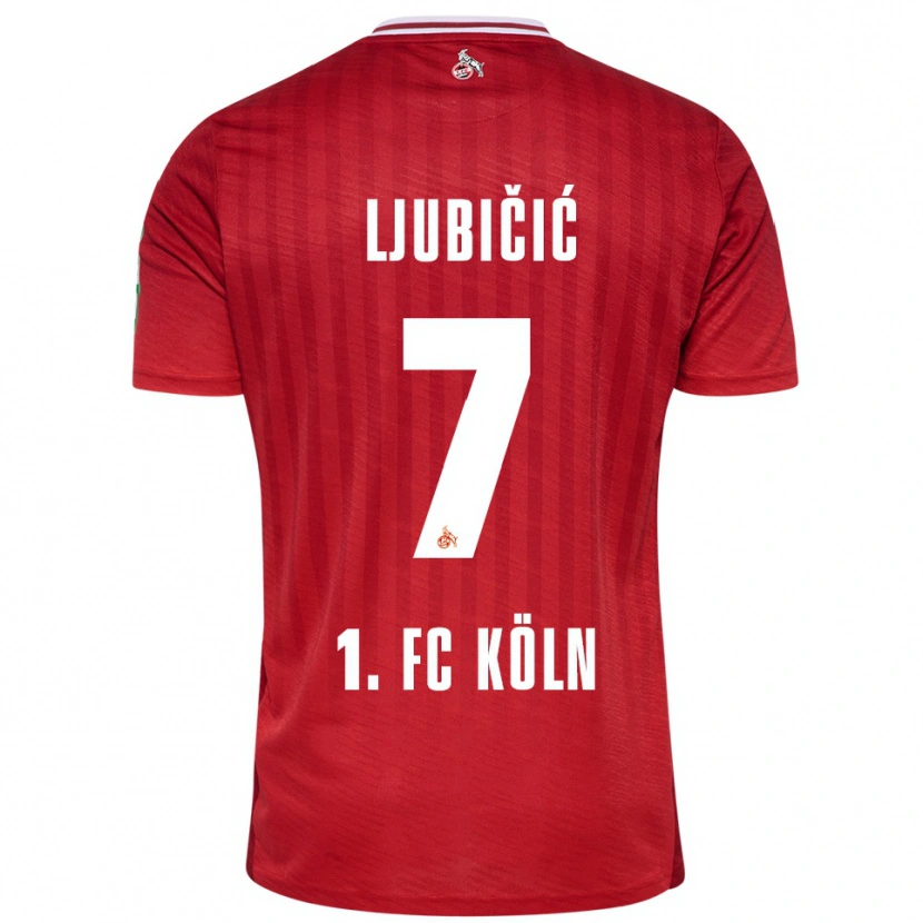Danxen Kvinnor Dejan Ljubicic #7 Röd Vit Bortatröja Matchtröjor 2025/26 Tröjor T-Tröja