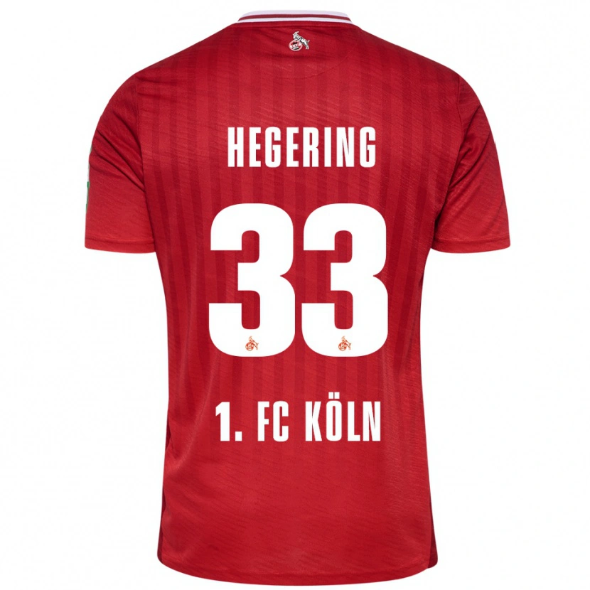 Danxen Kvinnor Marina Hegering #33 Röd Vit Bortatröja Matchtröjor 2025/26 Tröjor T-Tröja