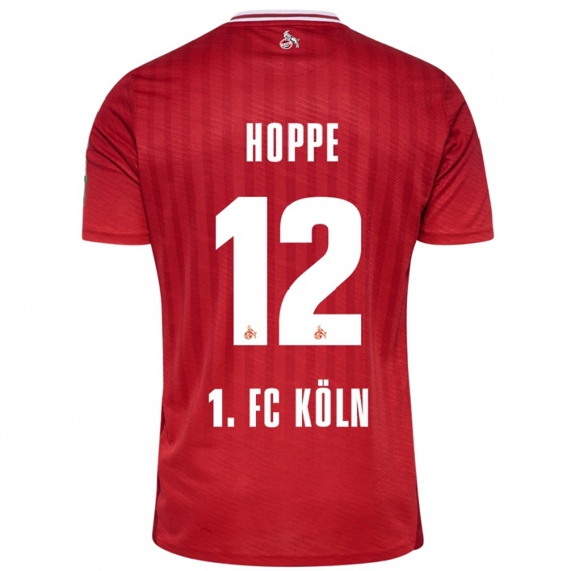 Danxen Kvinnor Paula Hoppe #12 Röd Vit Bortatröja Matchtröjor 2025/26 Tröjor T-Tröja