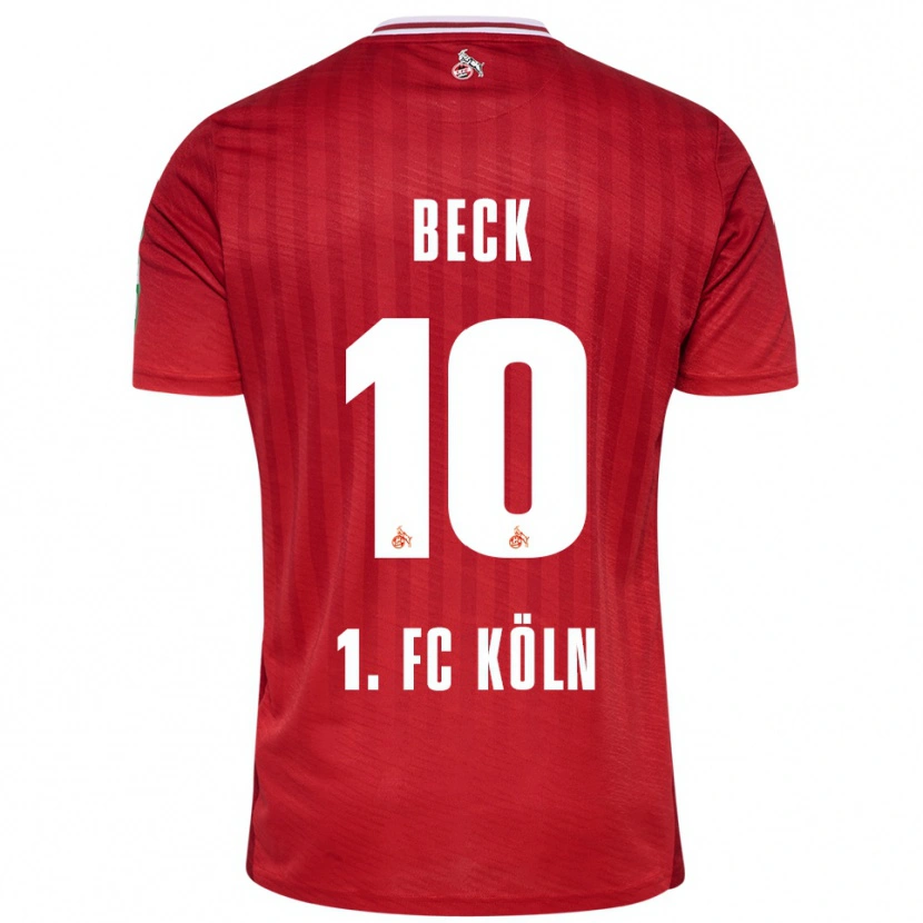Danxen Kvinnor Sharon Beck #10 Röd Vit Bortatröja Matchtröjor 2025/26 Tröjor T-Tröja