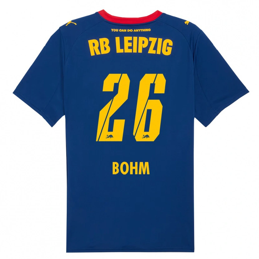 Danxen Kvinnor Pepe Böhm #26 Marinblå Röd Bortatröja Matchtröjor 2025/26 Tröjor T-Tröja