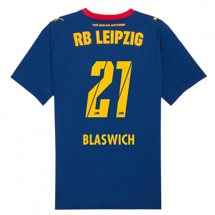 Danxen Kvinnor Janis Blaswich #21 Marinblå Röd Bortatröja Matchtröjor 2025/26 Tröjor T-Tröja