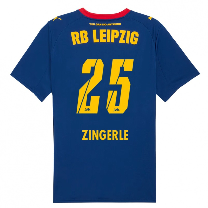Danxen Kvinnor Leopold Zingerle #25 Marinblå Röd Bortatröja Matchtröjor 2025/26 Tröjor T-Tröja