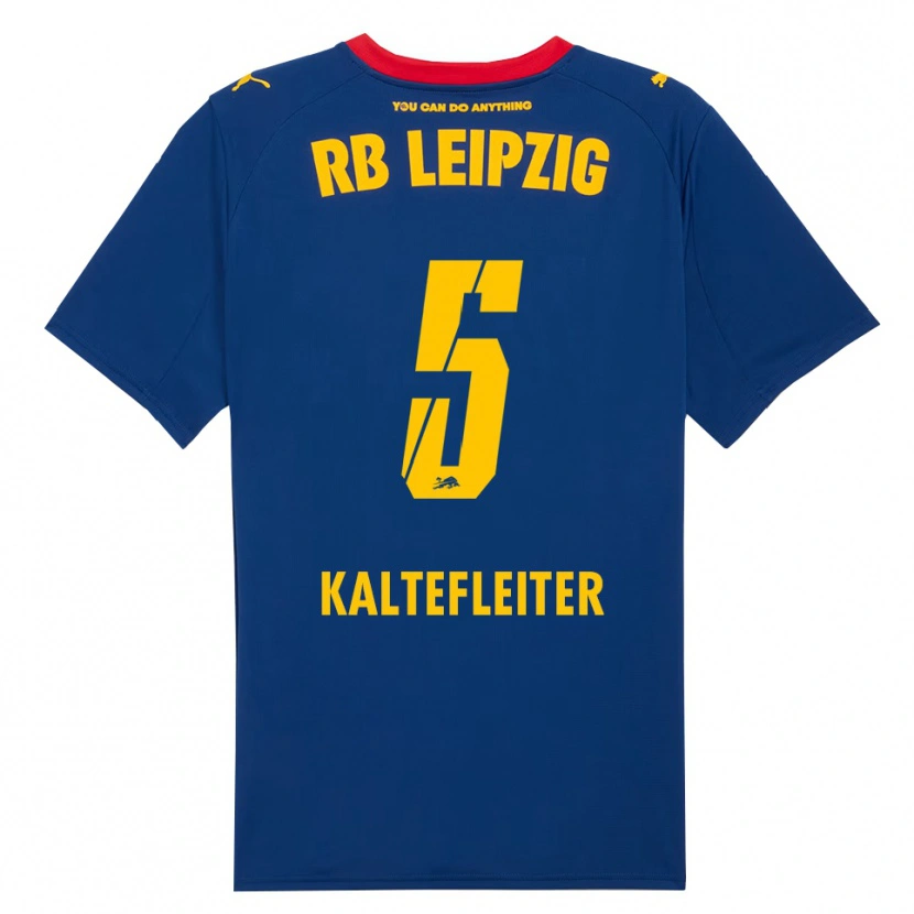 Danxen Kvinnor Benno Kaltefleiter #5 Marinblå Röd Bortatröja Matchtröjor 2025/26 Tröjor T-Tröja