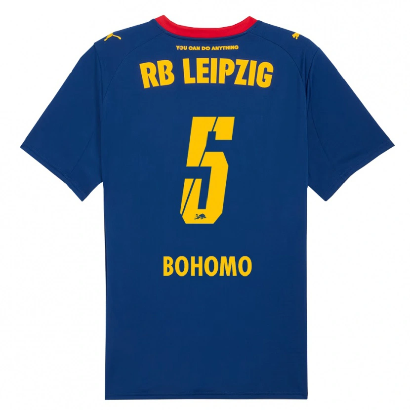 Danxen Kvinnor Allan Bohomo #5 Marinblå Röd Bortatröja Matchtröjor 2025/26 Tröjor T-Tröja