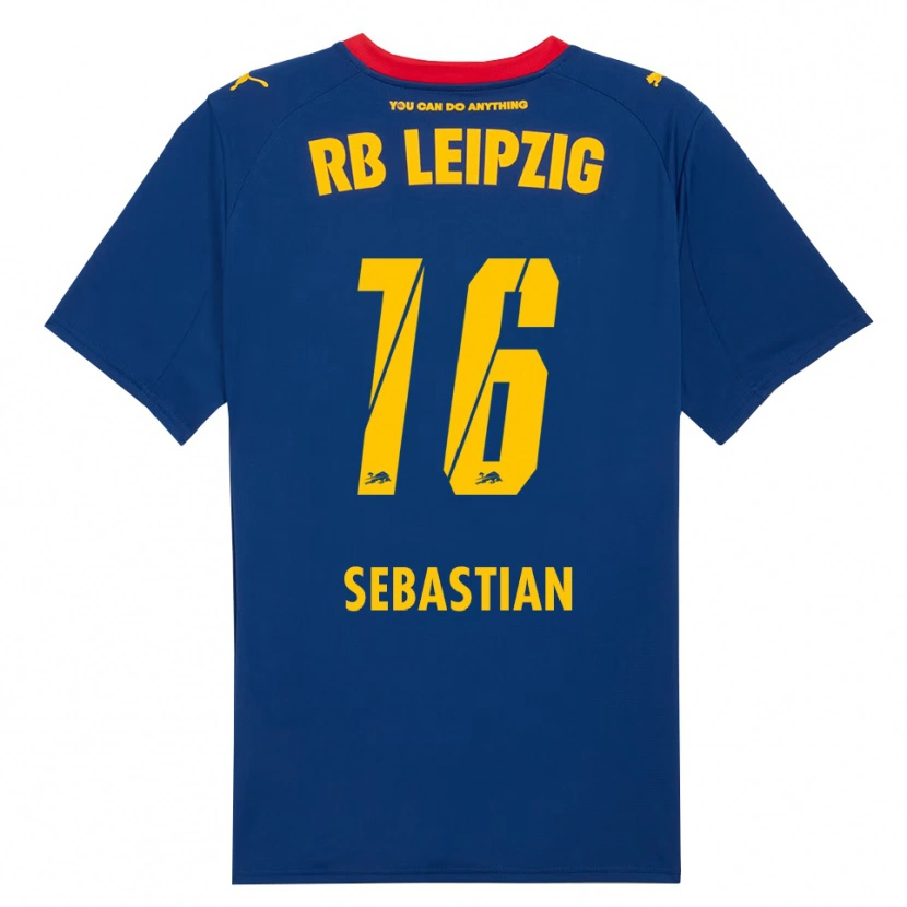 Danxen Kvinnor Jordy Sebastian #16 Marinblå Röd Bortatröja Matchtröjor 2025/26 Tröjor T-Tröja
