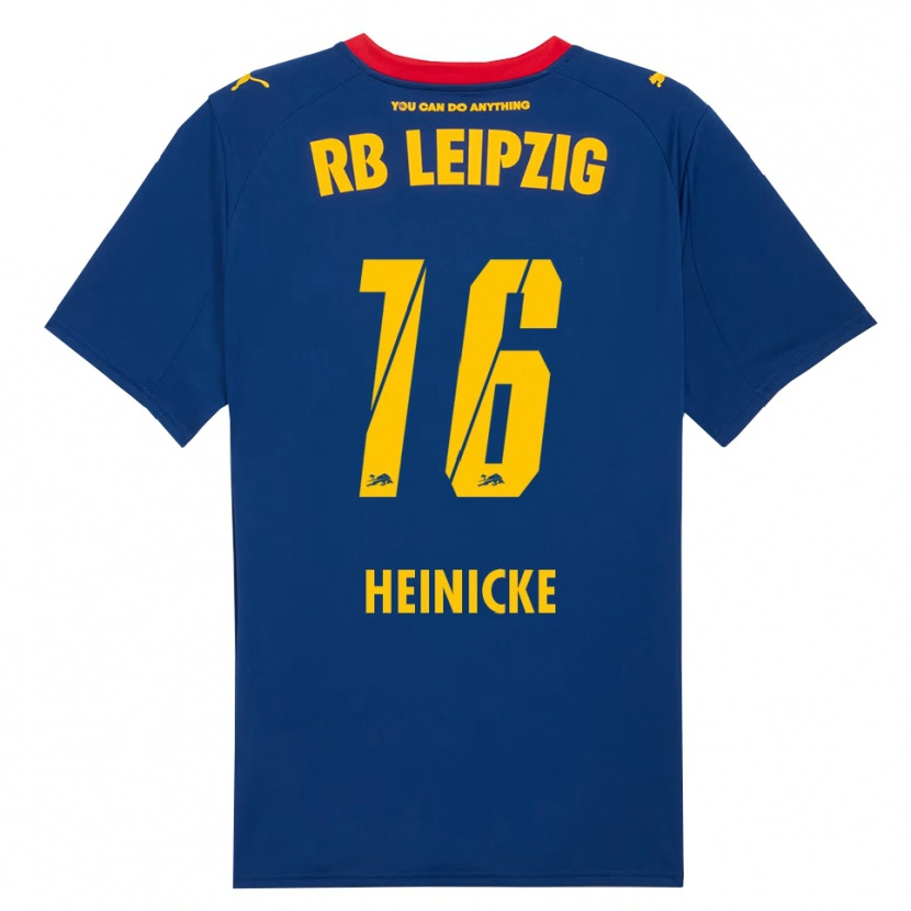 Danxen Kvinnor Niklas Heinicke #16 Marinblå Röd Bortatröja Matchtröjor 2025/26 Tröjor T-Tröja